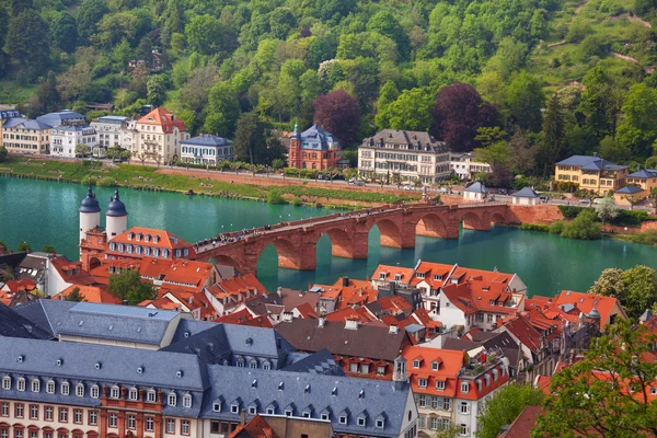 Pohled na krásné panorama Heidelberg — Stock fotografie