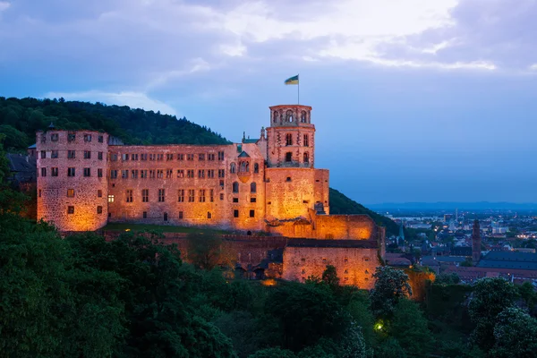 Schloss Heidelberg auf dem Hügel — Stockfoto