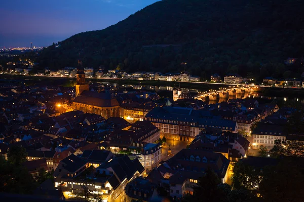 Panorama da parte velha da cidade com Heiliggeistkirche — Fotografia de Stock