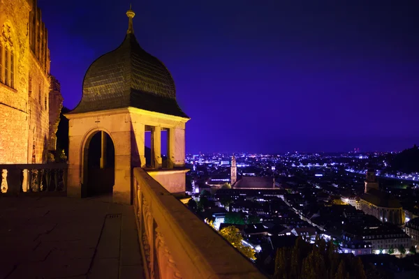 Città nelle tenebre a Heidelberg — Foto Stock