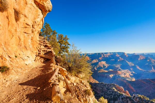 Trail in de Grand Canyon in de buurt van Moran punt — Stockfoto