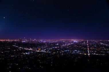 Los Angeles güzel cityscape bakış gece