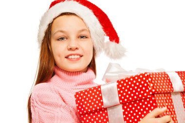 Noel hediyeli kız.