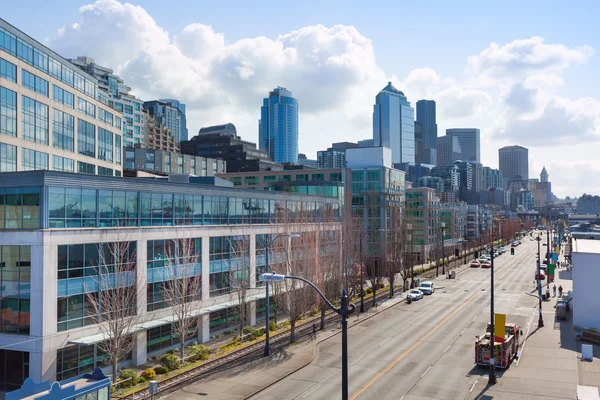 Vista del paisaje urbano desde la cima del centro de Seattle —  Fotos de Stock