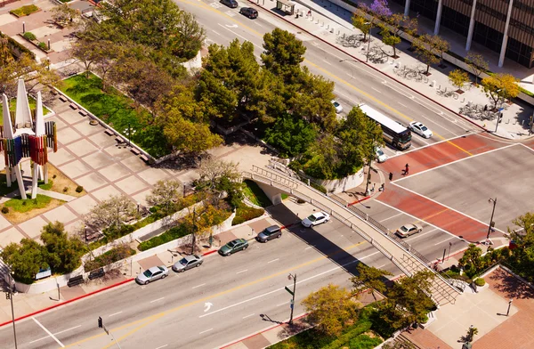 Temple Street in Los Angeles city — Stock Photo, Image