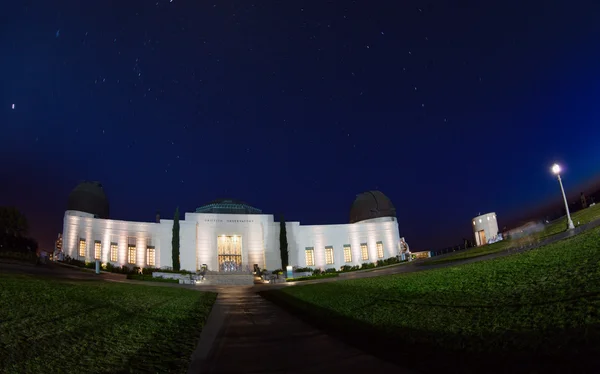 Observatorio Griffith con luces — Foto de Stock