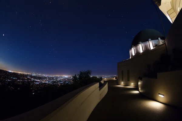 Observatorio Griffith con luces — Foto de Stock