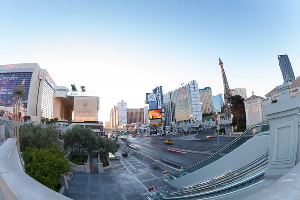 Las Vegas boulevard fra fodgængerbroen - Stock-foto
