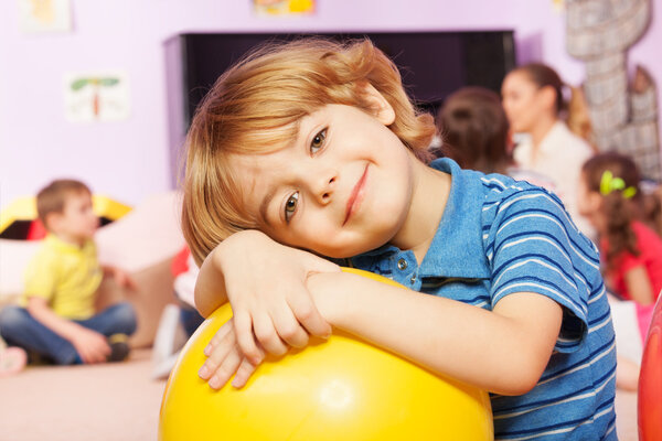 Portrait of the boy in kindergarten