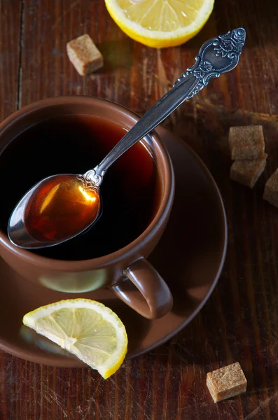 Tea with lemon — Stock Photo, Image