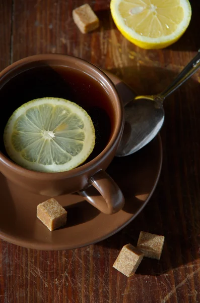 Tea with lemon — Stock Photo, Image