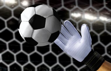 Hızlı futbol topu yakalamaya çalışıyor kaleci