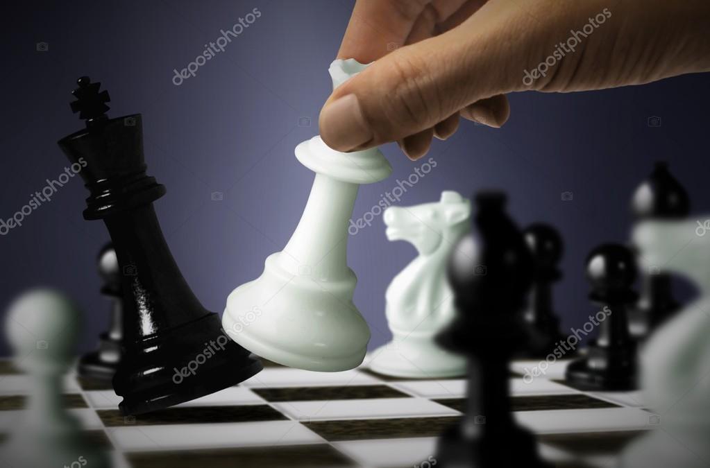 Jogo De Xadrez Que Mostra Esse Rei No Checkmate Foto de Stock