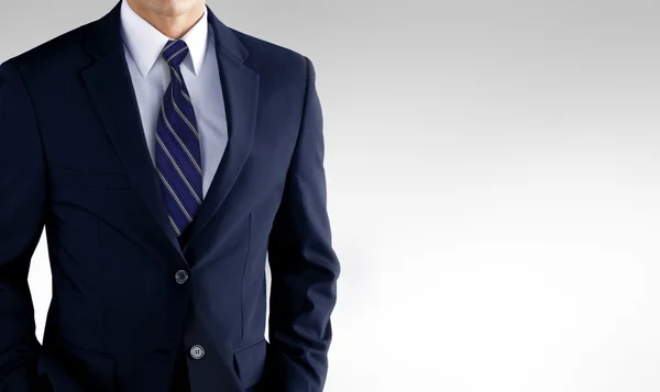 Man in business suit over white — Stock Photo, Image