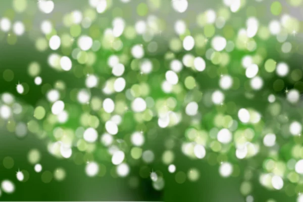 绿色的圣诞树和模糊的灯光 — 图库照片