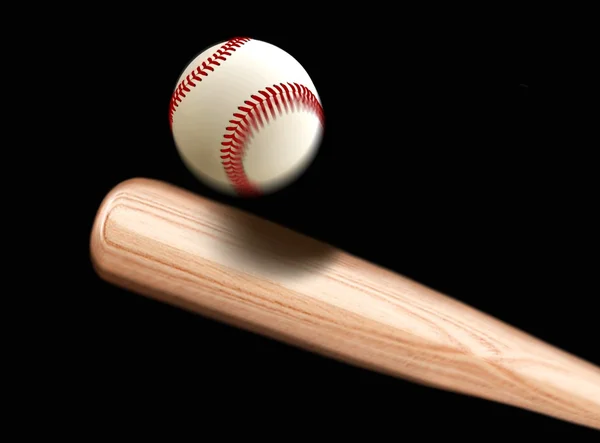 Baseball spel slå bollen — Stockfoto