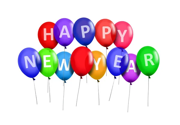 Mutlu yeni yıl Parti balonları — Stok fotoğraf