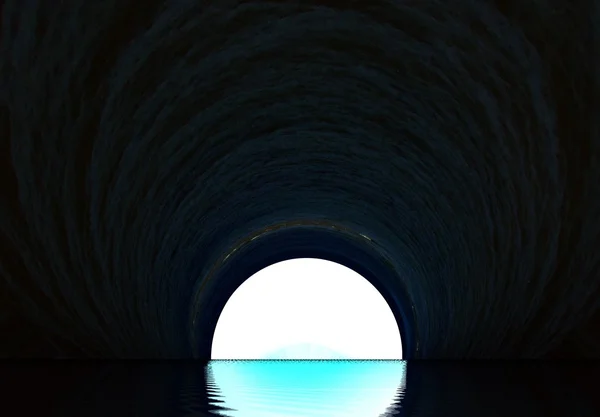 Underground sewage tunnel — Stock Photo, Image