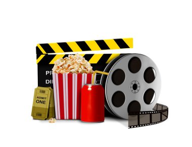 Soda ve film gösterileri ile pop corn