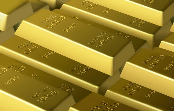 Stack of gold bars — Stock Photo, Image