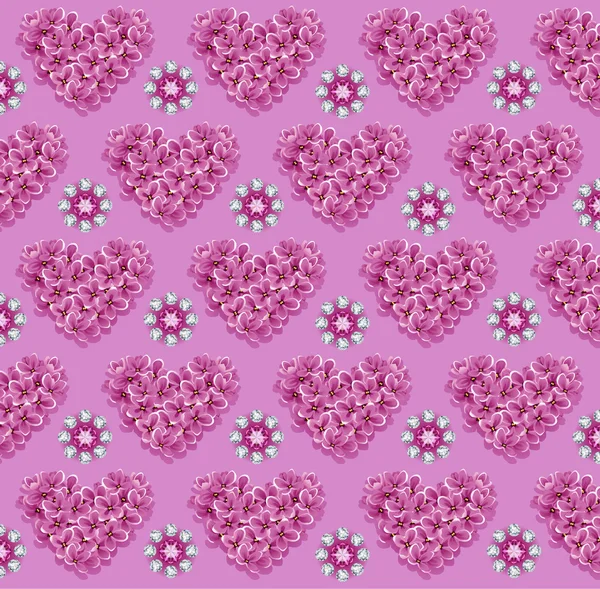 Fond lilas de fleurs et de pierres — Image vectorielle