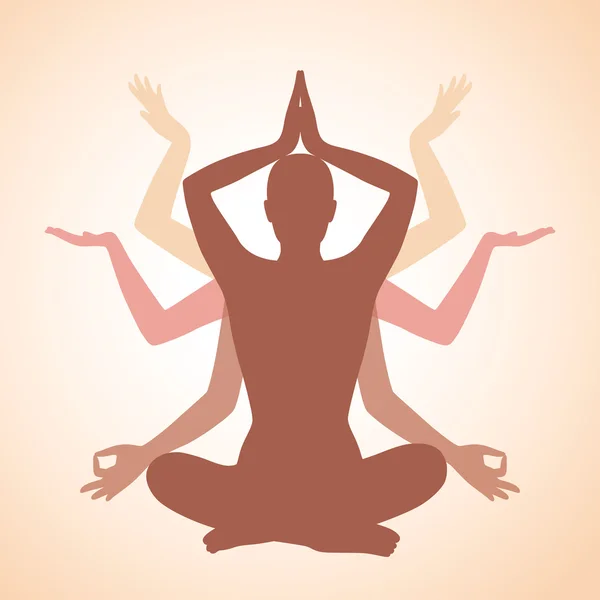 Yoga — Vector de stock