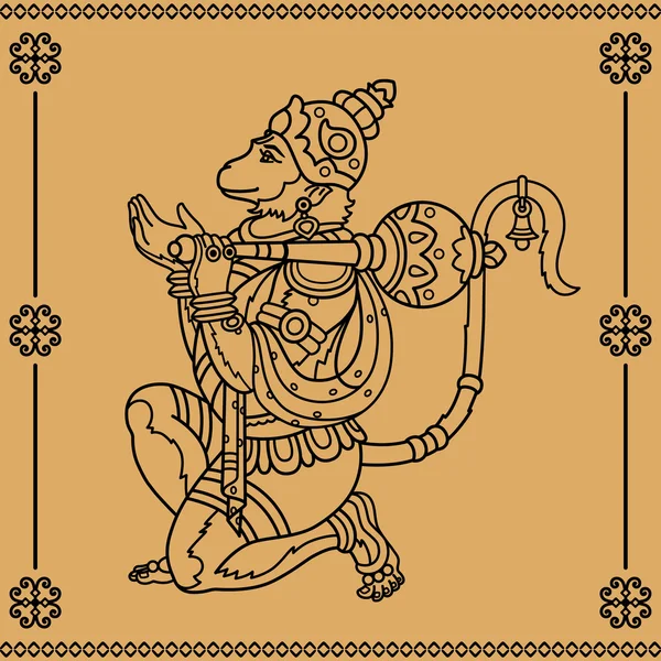 Hanuman. —  Vetores de Stock