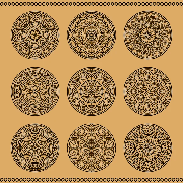 Mandalas orientales — Image vectorielle