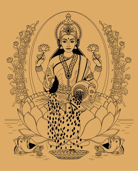 Lakshmi. — Vector de stock