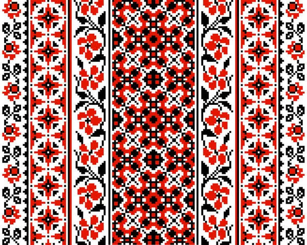 Ukrainsk blomsterornament – Stock-vektor