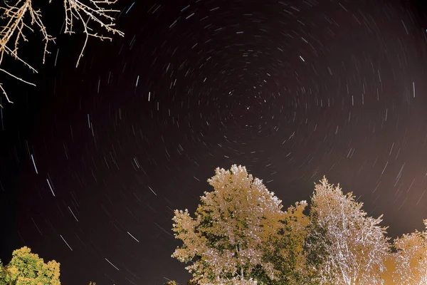 Sterne Nordhimmel Und Der Polarstern Bild — Stockfoto