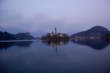 Varsayım kiliseyle lake Bled, Slovenya