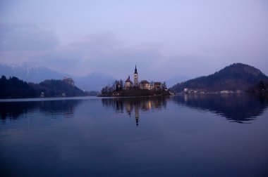 Varsayım kiliseyle lake Bled, Slovenya