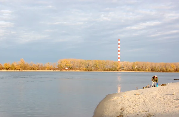 Pêcheur sur le Danube — Photo