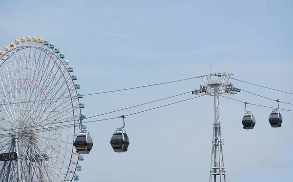 Grande Roue Téléphérique Dans Ville — Photo