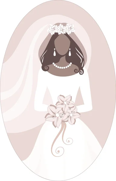 Vestido de novia — Vector de stock