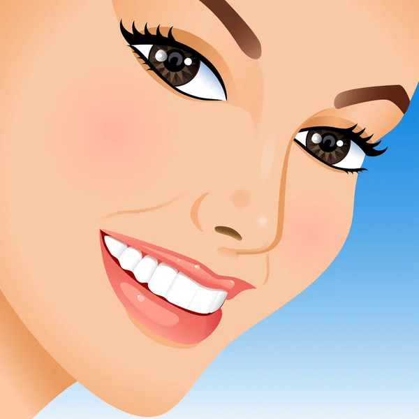 Portrait of  beautiful woman. — Stock Vector