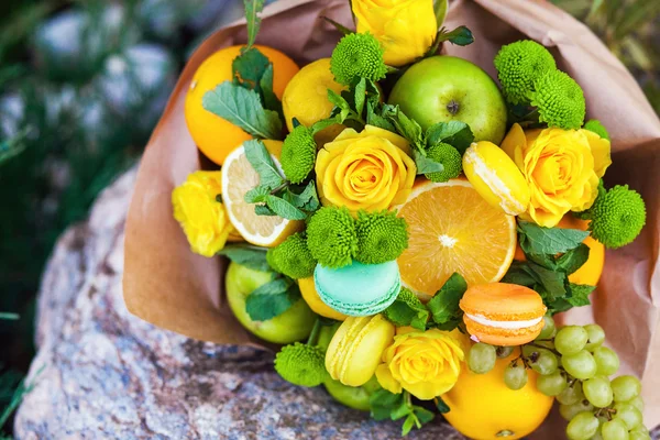 Le bouquet original comestible insolite de fruits — Photo