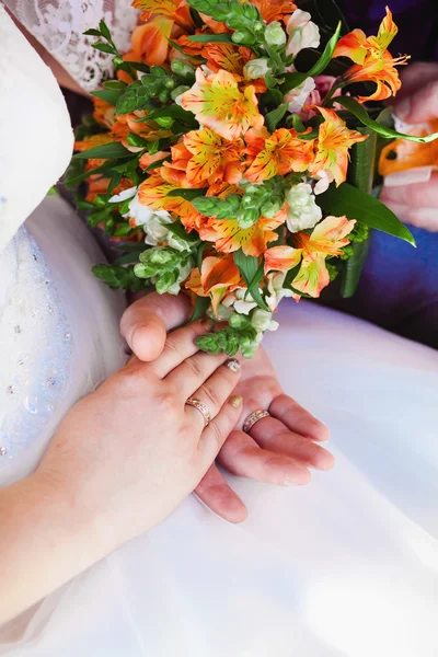 Buquê de casamento close-up — Fotografia de Stock