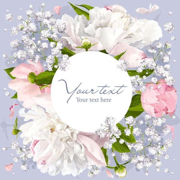 Fondo de flor romántica — Vector de stock