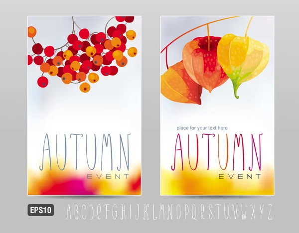 Carteles de otoño — Vector de stock