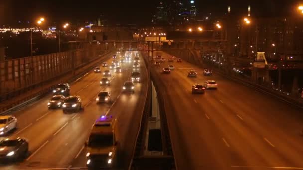 Gece yol timelapse — Stok video