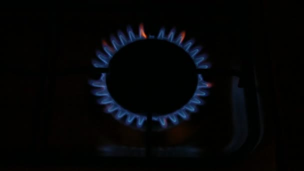 Piano di combustione del gas — Video Stock