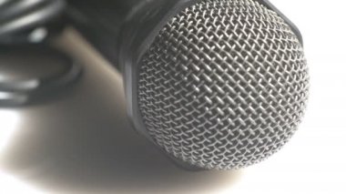 Makro görünümü bir el mikrofonu