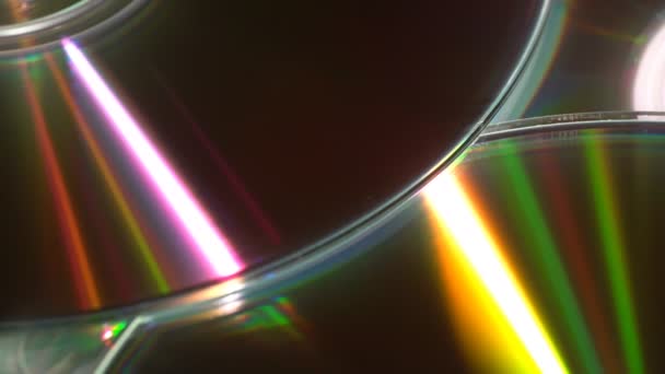 Moving reflections on CDs — Stock Video