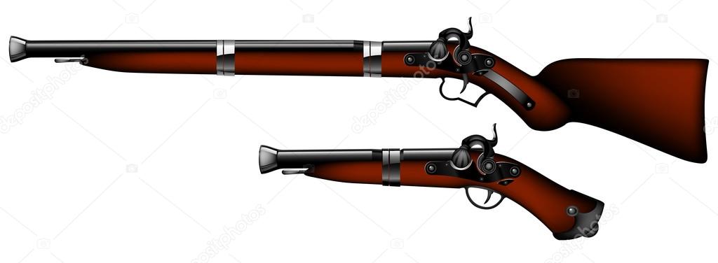 old rifles and pistols