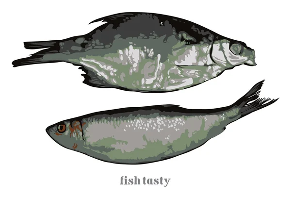 2 つの調理された魚 — ストックベクタ