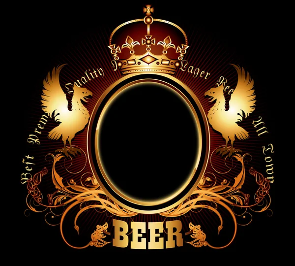 ビールのメニュー デザイン — ストックベクタ