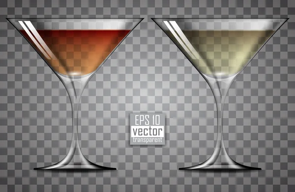 Deux verres de vin — Image vectorielle