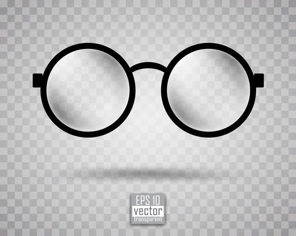 Rund svart-kantad glasögon — Stock vektor